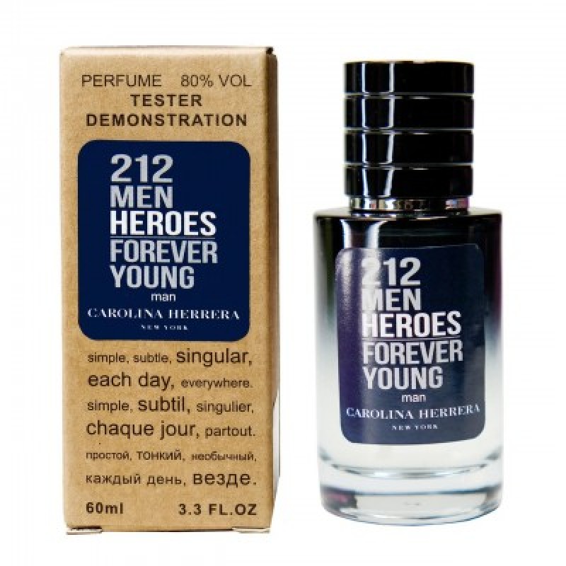 Мини парфюм Carolina Herrera  212 Men Heroes Forever Young 60 мл (тестер LUX)