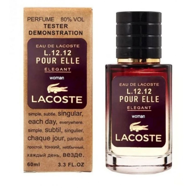 Міні парфум Eau De Lacoste L.12.12 Pour Elle Elegant 60 мл (тестер LUX)