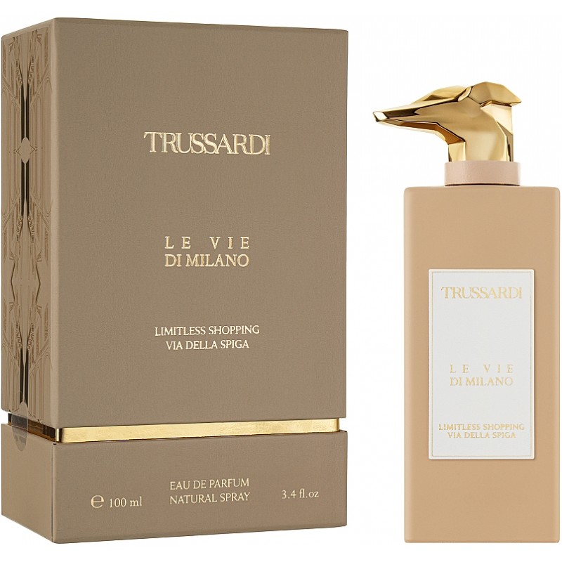 Парфум Trussardi Le Vie Di Milano Limitless Shopping Via Della Spiga Eau de Parfum 100 мл (без целофану) (з магнітною стрічкою) (люкс копія)