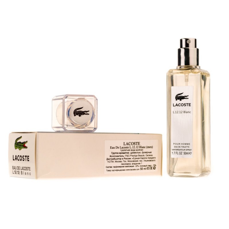 Міні парфум Eau De Lacoste L.12.12 Blanc For Men Edt 50 мл (тестер білий)